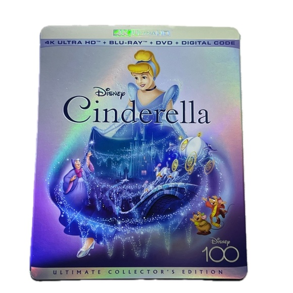 Disney 100 Cinderella 4K Ultra HD Blu-ray DVD Digital Code Ultimate Collector's - Picture 4 of 4